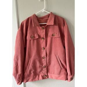 Rose Pink corduroy, jacket, size, medium